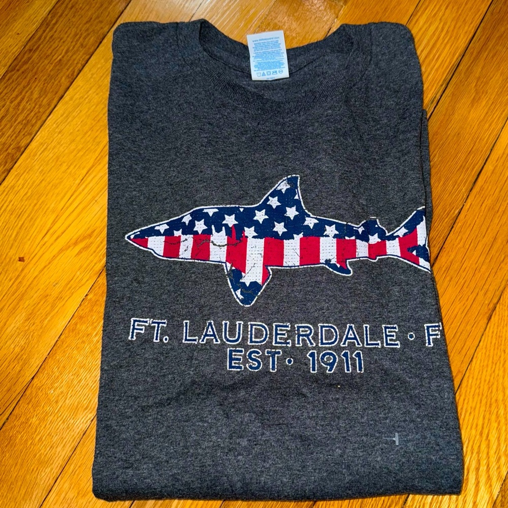 Mens Fort Lauderdale Charcoal Tee Shirt Large